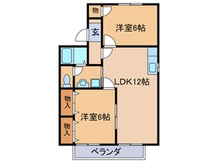 レジデンス２１ＴＨ　Ａ棟の物件間取画像